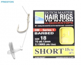Preston DM Serie 1 Hair Rigs Short 15cm*